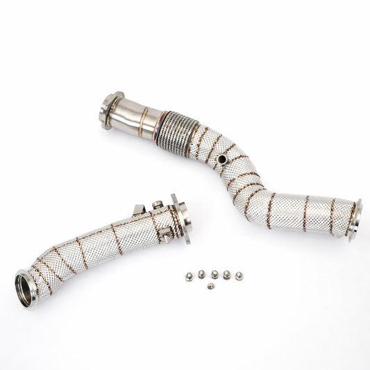 High Flow Downpipe BMW S58 mit Thermoisolierung